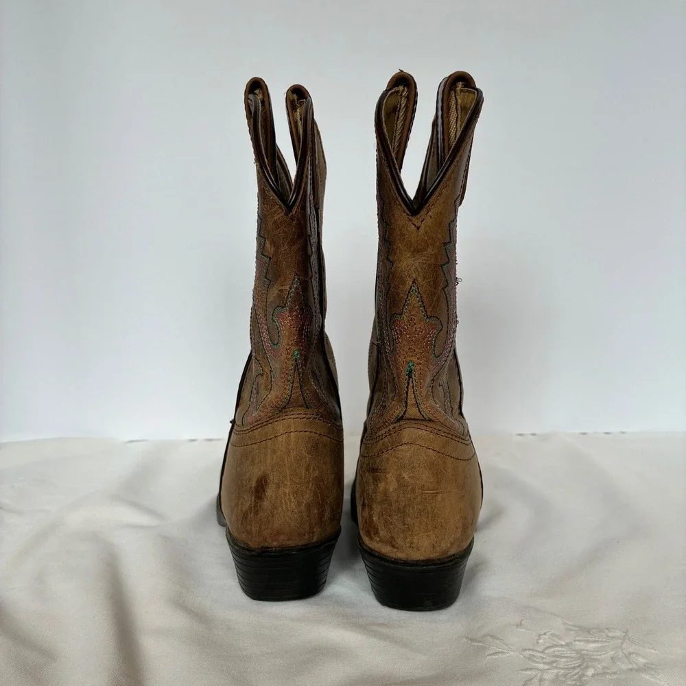 Smoky Mountain Boots Cowboy Kids 12 Leather Western Stitching Cowgirl Country